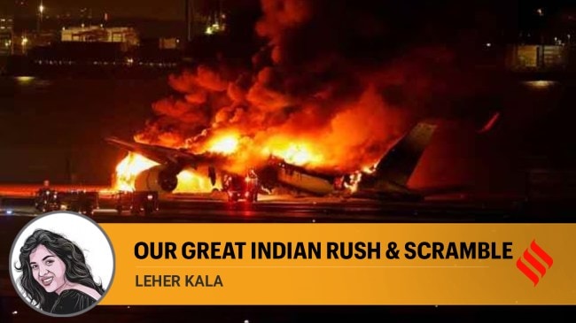 One can only shudder to think how a similar evacuation would play out on a plane full of Indians. (File)