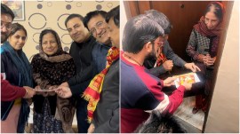 Ayodhy Ram Mandir, Ram mandir inauguration, Ram mandir consecration ceremony, Ram Mandir event, Ram Mandir outreach, Ram Mandir celebrations, Ram Mandir event preparations, RSS BJP deliver packages, rice packet distribution in Delhi, indian express news