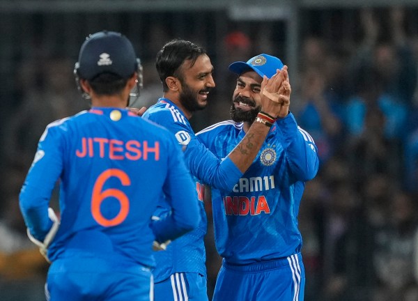 IND vs AFG 2nd T20: Axar Patel with the ball