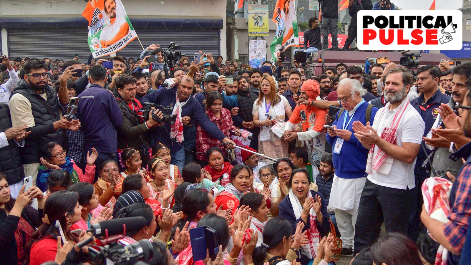 In Assam, Rahul Gandhi’s yatra stopped from reaching Batadrava Than, supporters sing ‘Raghupati Raghav’ by the barricades | Political Pulse News