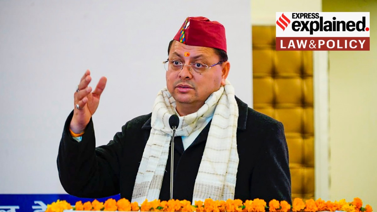 Uttarakhand Chief Minister Pushkar Singh Dhami speaks during the annual convention of the Uttarakhand Provincial Civil Services (Executive Branch) Association, in Dehradun, Saturday, Jan. 27, 2024.