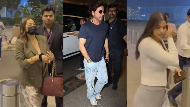 Shah Rukh Khan jets off from Mumbai with Suhana Khan and Gauri, fans ...