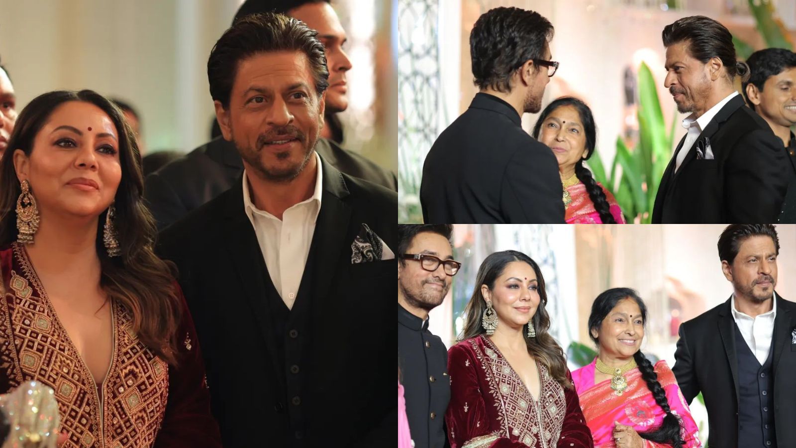 Ira Khans Reception Unites Bollywoods Three Khans Shah Rukh Khan Attends With Gauri Blesses