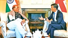 Rajnath Singh uk visit, Rajnath Singh, Rishi Sunak, India UK Relations, United Kingdom, Indian express news, current affairs