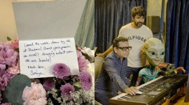 Suriya's not to Phantom VFX (L) and AR Rahman and Siva working on Ayaalan (R)