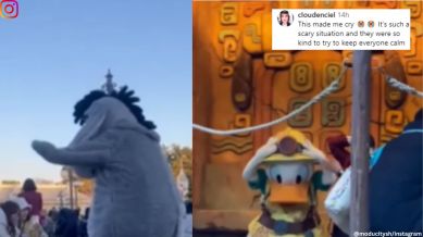 Tokyo Disneyland during earthquake.