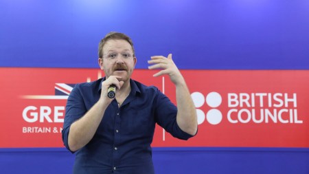 International Kolkata Book Fair, UK pavillion in delhi book fair, AI invasion, job sectors, AI role in creativity, UK academic, Robert Potts, Potts attended seminar, New Creative Worlds, Artificial Intelligence, Robotics, Frontiers of Innovation, indian express news