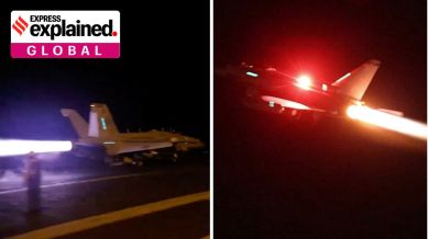 US UK aircraft launching strikes against Houthis in Yemen.