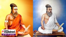 The posts on Thiruvallavur, shared by Tamil Nadu Governor RN Ravi (left) and Chief Minister MK Stalin on X.