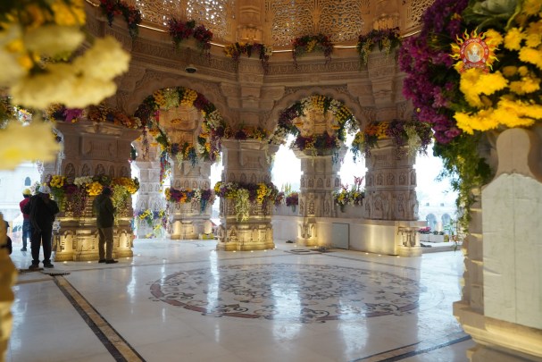 Inside view of the Ram Temple ahead of its consecration ceremony, in Ayodhya, Saturday, Jan. 20. 2024. (Photo: X/@ShriRamTeerth)