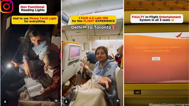 Woman flying on Delhi-Toronto Air India flight voices her disappointment with airline