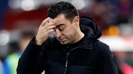 Barcelona coach Xavi will leave at the end of the season. (Reuters)