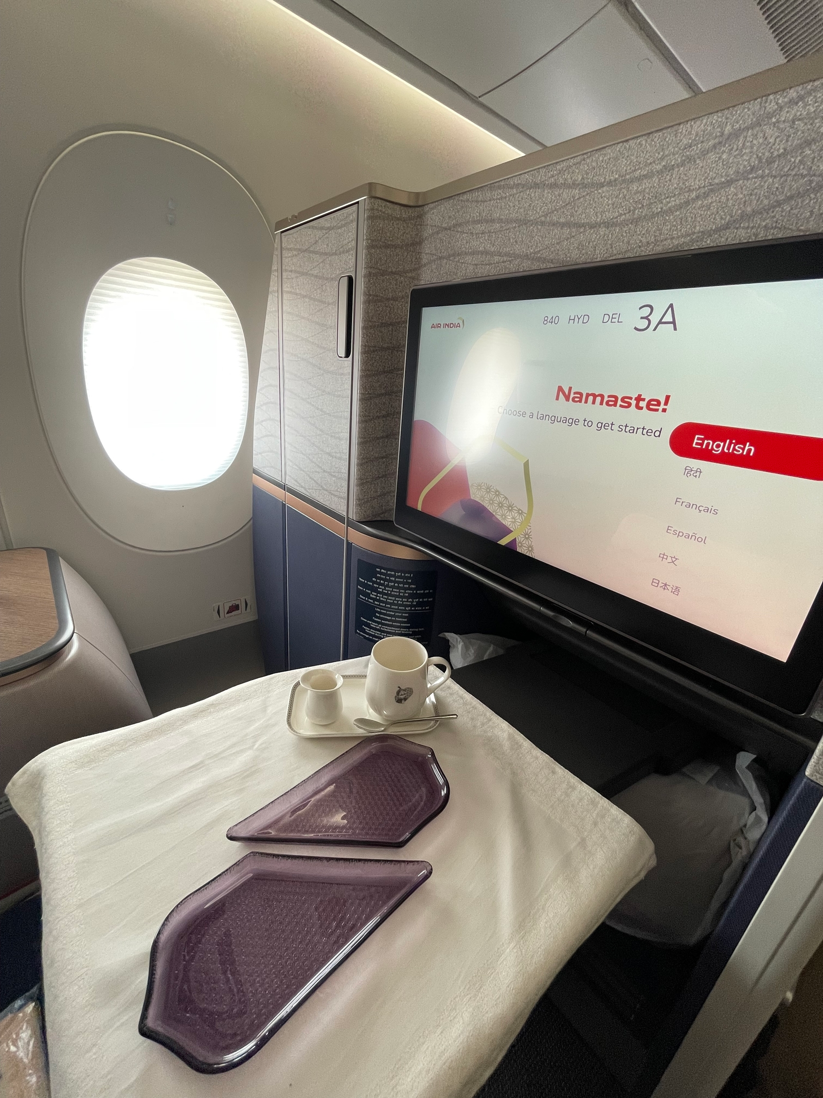Business class on the aircraft features 28 private suites in a 1-2-1 configuration