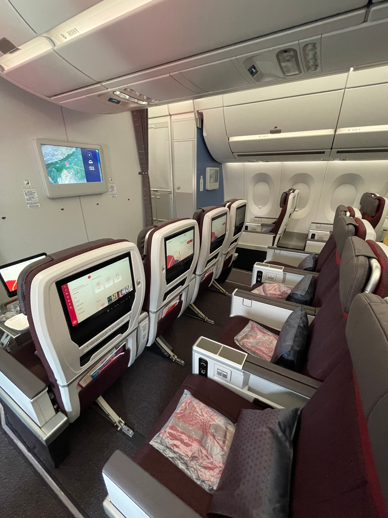 Meanwhile, each premium economy cabin is equipped with 24 seats in a 2-4-2 configuration. (Express Photo by Sukalp Sharma)