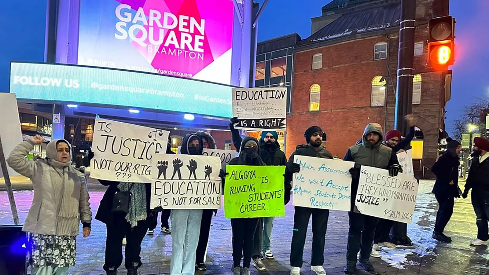 Most Punjabi students protest outside Canadian university after more than 130 of them ‘failed’ in subject |  Chandigarh News