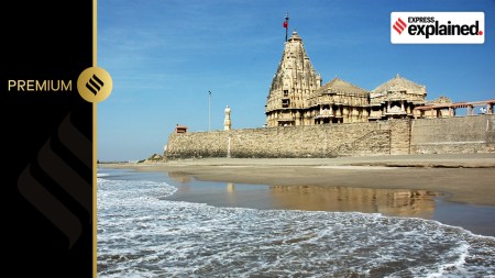The Somnath Temple is located in Prabhas Patan, Veraval, in Gujarat.