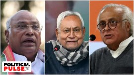 From left: Congress President Mallikarjun Kharge, JD(U) supremo Nitish Kumar and Congress leader Jairam Ramesh. (File)