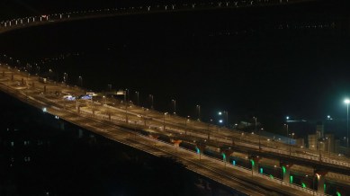 The Mumbai Trans Harbour Sealink (MTHL), which opened to traffic at 8 am on Saturday, saw a total of 8,169 vehicles in 12 hours on day one ( Express Photo by Amit Chakravarty)