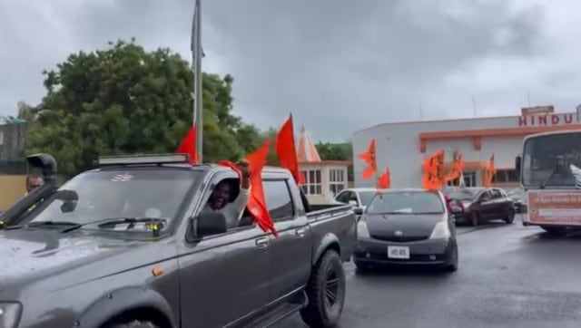 Car rallies held in Mauritius in the run-up to the consecration of the Ram Mandir in Ayodhya. Photo credit: Screengrab/Yanish Mohall