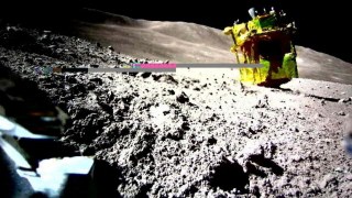 FILE PHOTO: A handout image of the Smart Lander for Investigating Moon (SLIM) taken by LEV-2 on the moon
