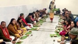 Delhi BJP & RSS leaders at the Jagannath Temple in Hauz Khas on Sunday evening; via @PandaJay on X