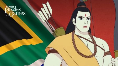indian express news quiz for january 12, 2023 showing south africa flag and legend of prince ram anime cutout