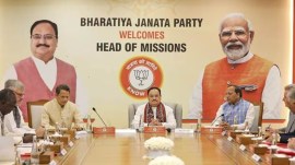 Lok Sabha elections 2024, Amit Shah, JP Nadda, nadda shah outline BJP campaign, BJP LS campaign, BJP LS 2024 strategy, BJP meet, indian express news