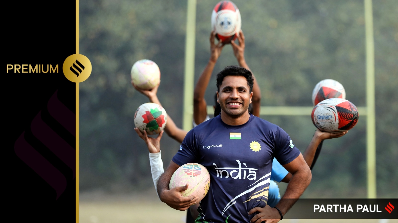 Akash Balmiki, 26, a Team India member, joined Dallas Harlequins on Monday. PARTHA PAUL