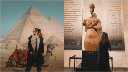 exploration extends well beyond the famed pyramids, as evidenced by photos showcasing her traversing sun-kissed dunes and marvelling at ancient temples.