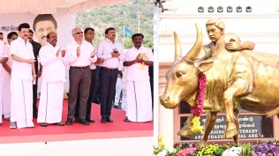Tamil Nadu Chief Minister M K Stalin inaugurated a first-of-its-kind Jallikattu stadium in Madurai