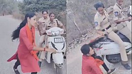 Telangana student dragged by hair