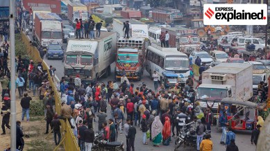Truck drivers protest
