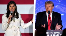 US Presidential hopefuls of Republican party Nikki Haley and Donald Trump
