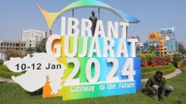 Vibrant Gujarat summit, Artificial Intelligence, AI-based solution in VGGS, Gujarat traffic management, drone-mapping system, Gujarat Police security arrangement, Vibrant Gujarat Global Summit, indian express news