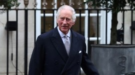 Britain’s King Charles leaves the London Clinic after receiving treatment for an enlarged prostate, in London king charles III royal family