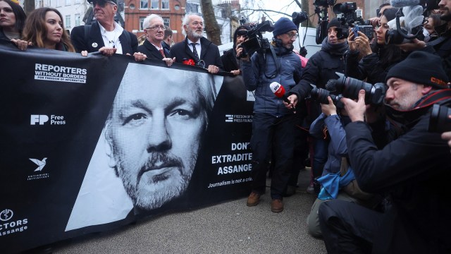 WikiLeaks founder Julian Assange appeals against his extradition to the United States, in London
