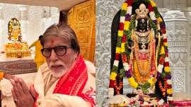 Amitabh Bachchan gives his fans a peek into visit Ayodhya Ram Mandir in the month of January. (Photo: Instagram/amitabhbachchan)