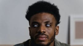 A man with blindness