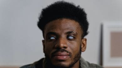 A man with blindness