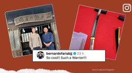 Mark Zuckerberg learns sword-making in Japan