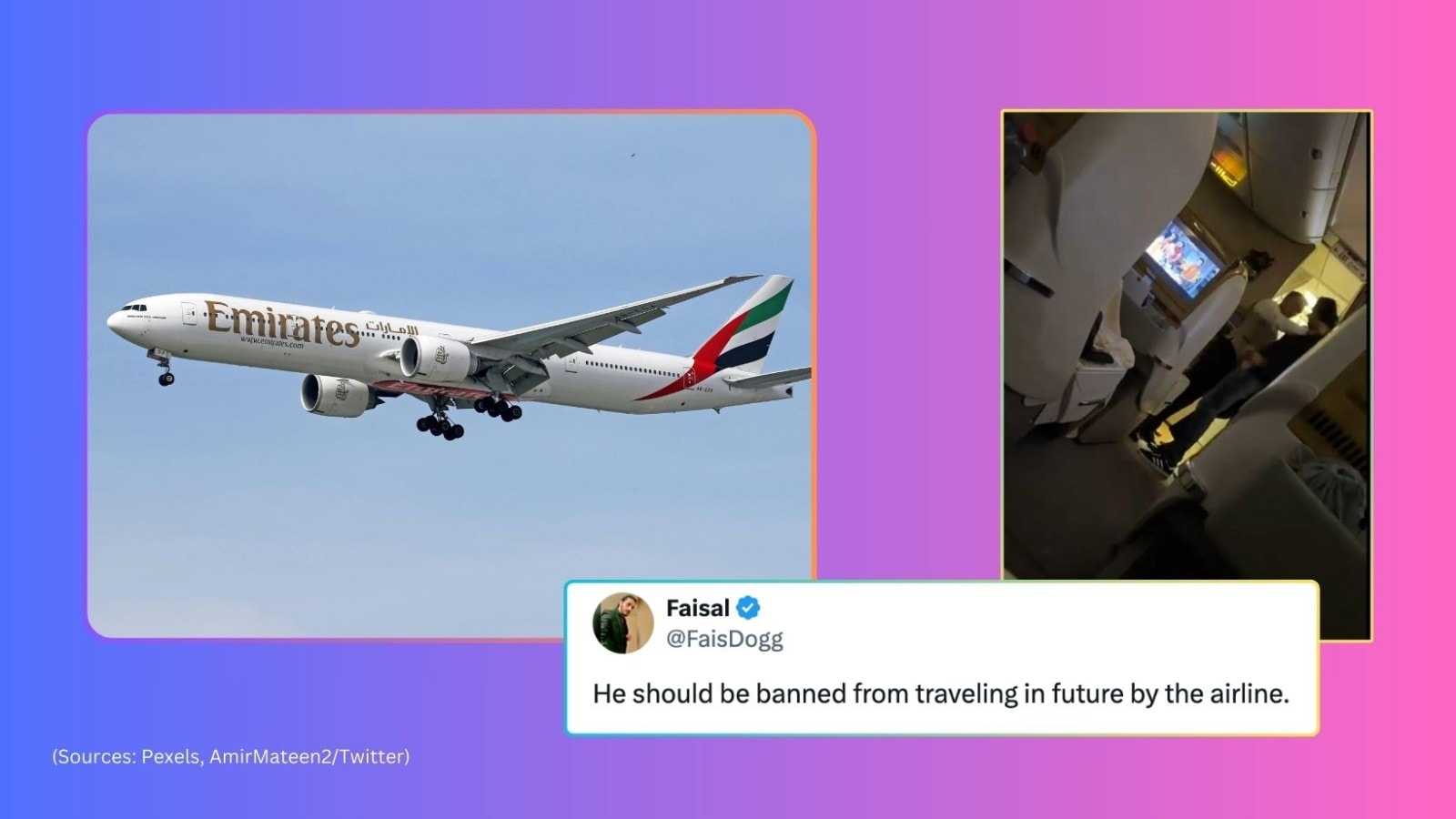 Watch: Drunk passenger creates ruckus on Emirates flight, tries to headbutt  crew member. Pakistanis demand strict action | Trending News - The Indian  Express