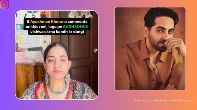 Influencer demands Ayushmann Khurrana's comment on her video