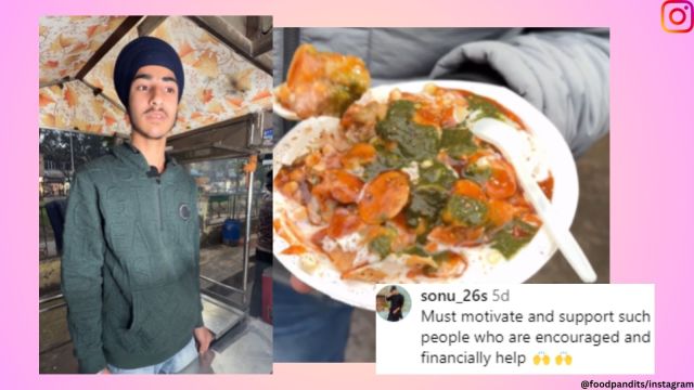 School boy earns living by selling chaat