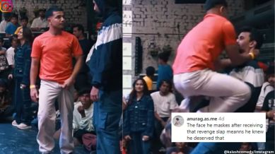 The video shows fellow dancers intervening to prevent further escalation.