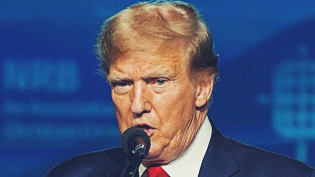 Former U.S. President and Republican presidential candidate Trump attends the 2024 National Religious Broadcasters convention, in Nashville