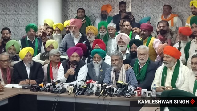 Farmer leaders in chandigarh