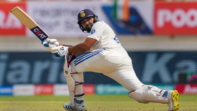 IND vs ENG: Rohit Sharma struck his 11th Test hundred and third against England in Rajkot on Thursday.