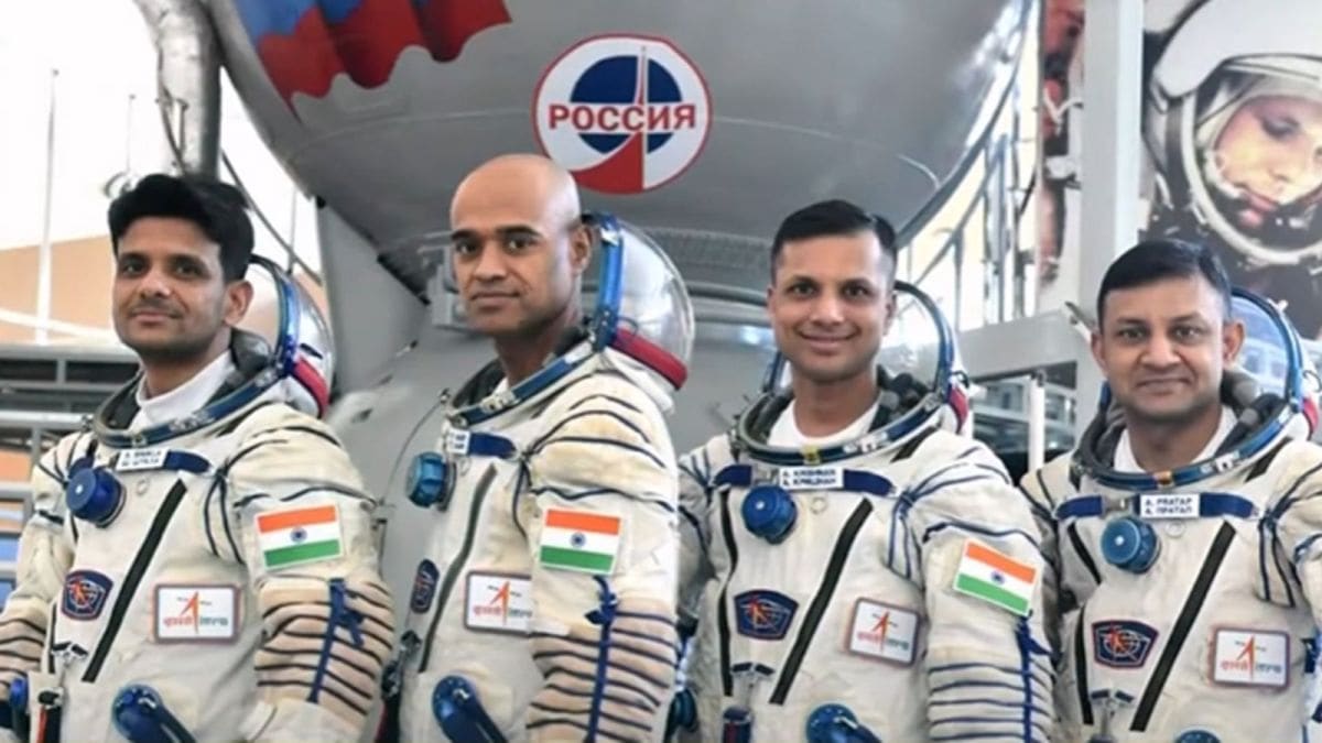 Shubanshu Shukla , Prashanth Balakrishnan Nair, Angad Prathap, Ajit Krishnan and have been selected to be the astronauts on India’s first crewed mission to space. (Screngrab)