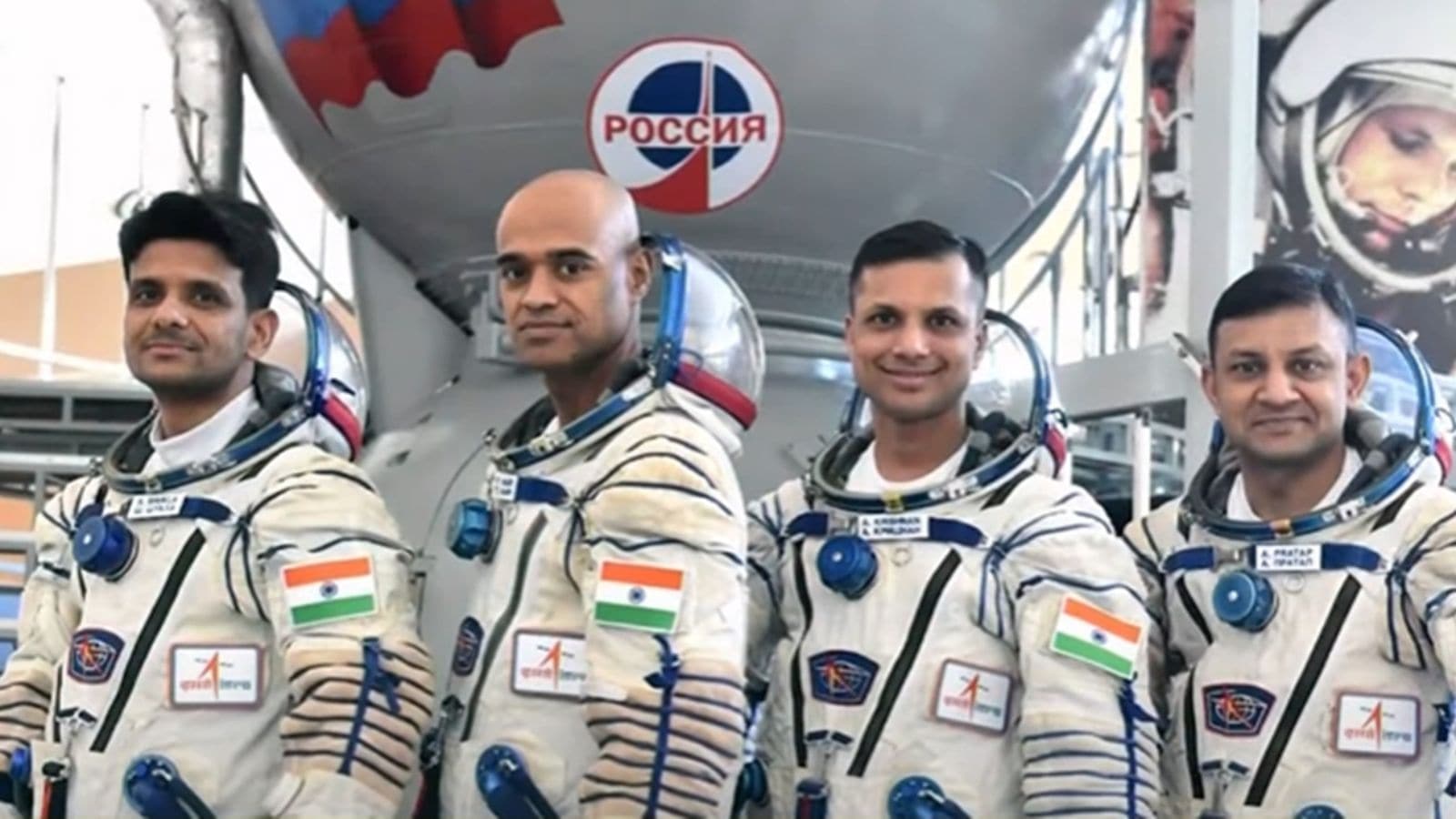 Shubanshu Shukla , Prashanth Balakrishnan Nair, Angad Prathap, Ajit Krishnan and have been selected to be the astronauts on India’s first crewed mission to space. (Screngrab)