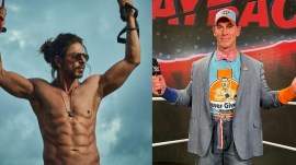 John Cena and SRK showered each other with love and compliments on X. Photo (Instagarm/imsrk & X/JohnCena